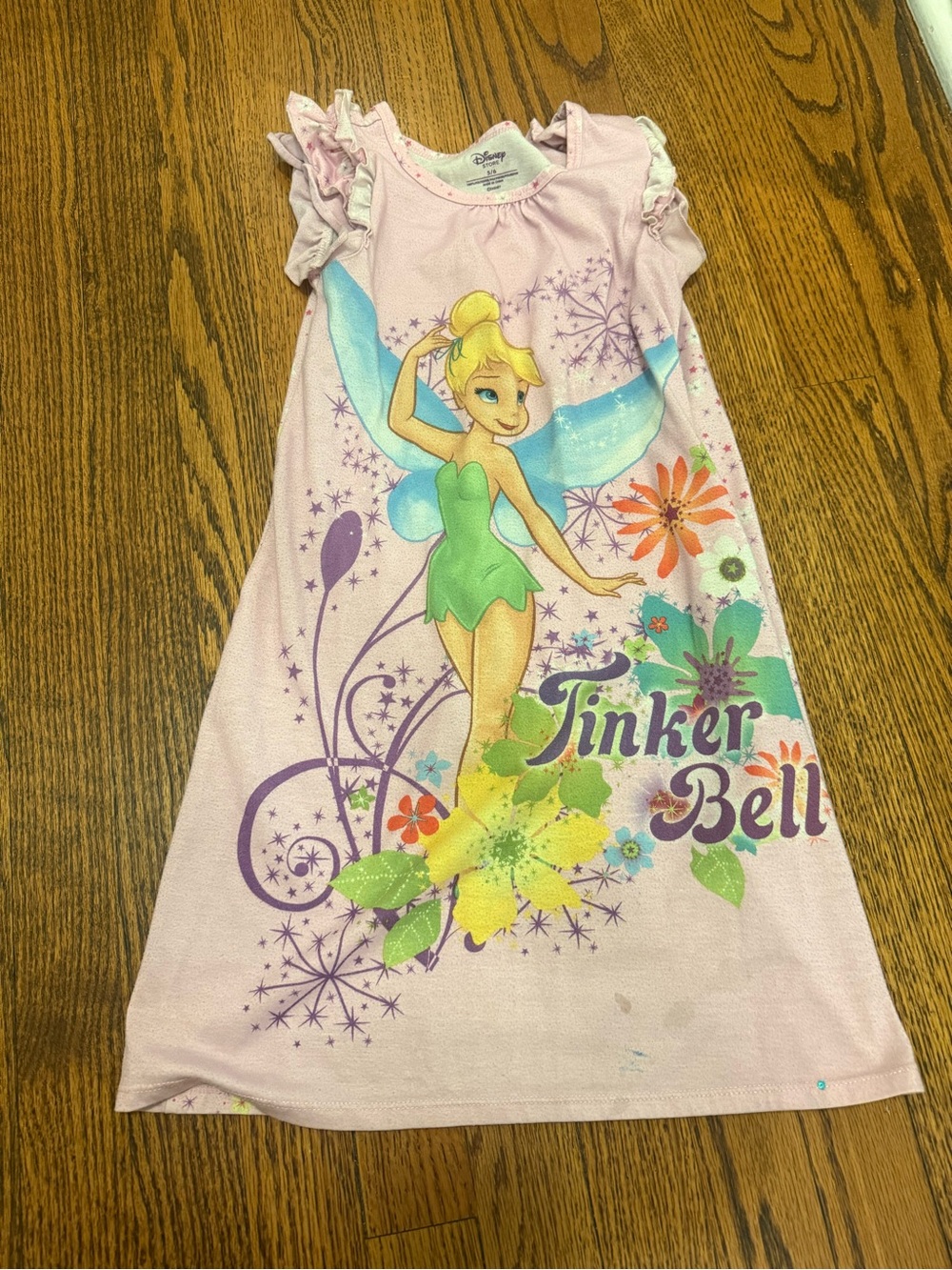 Disney Pink and Green Tinker Bell Dress Nightshirt
